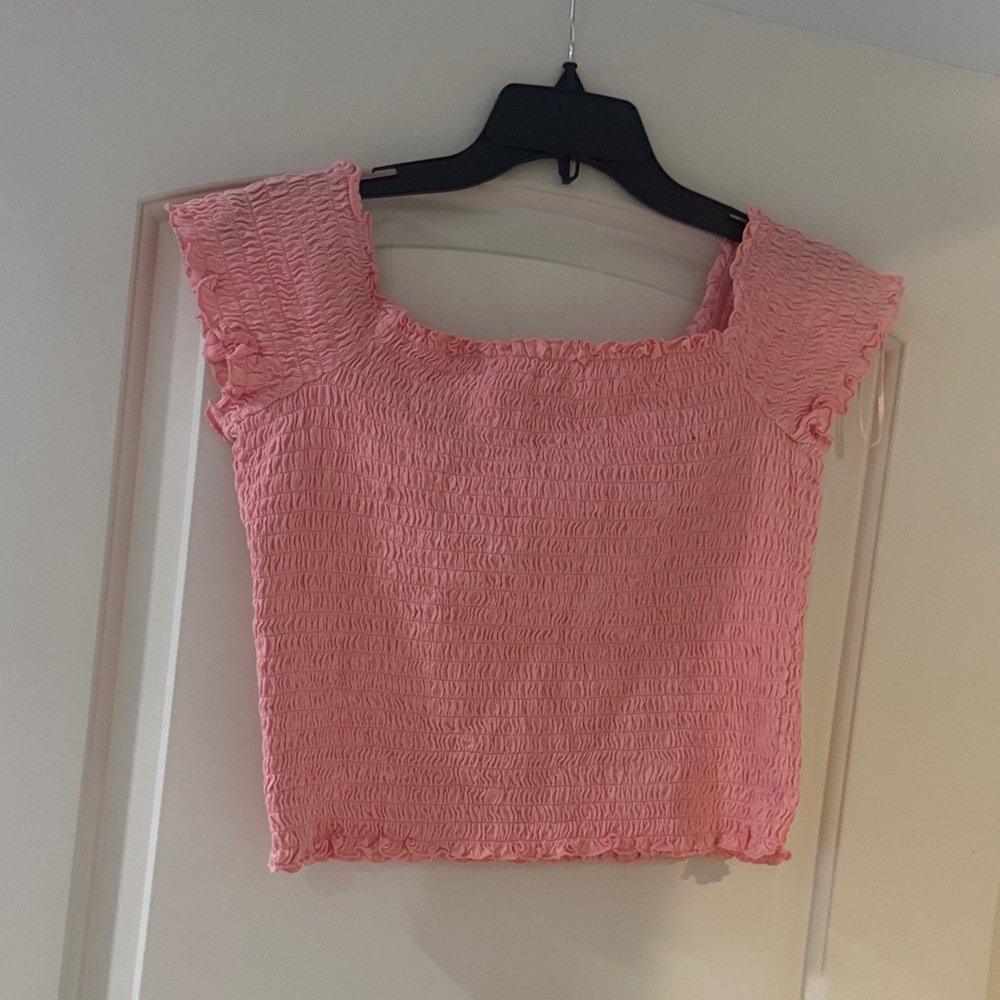 SO Pink Smocked Blouse